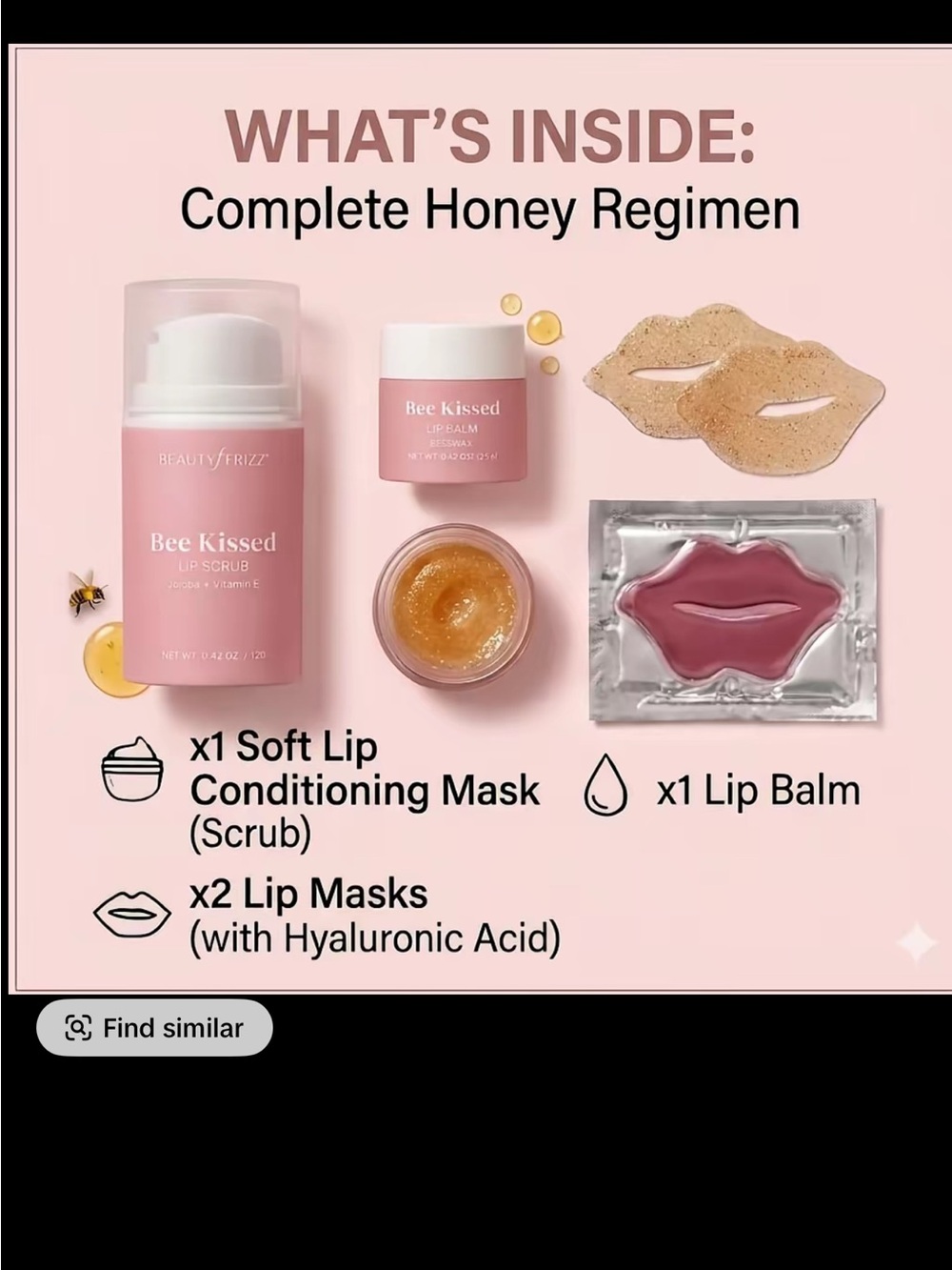 Bee Kissed Lip Care 4-Piece Set - Pink Packaging - Picture 2 of 4